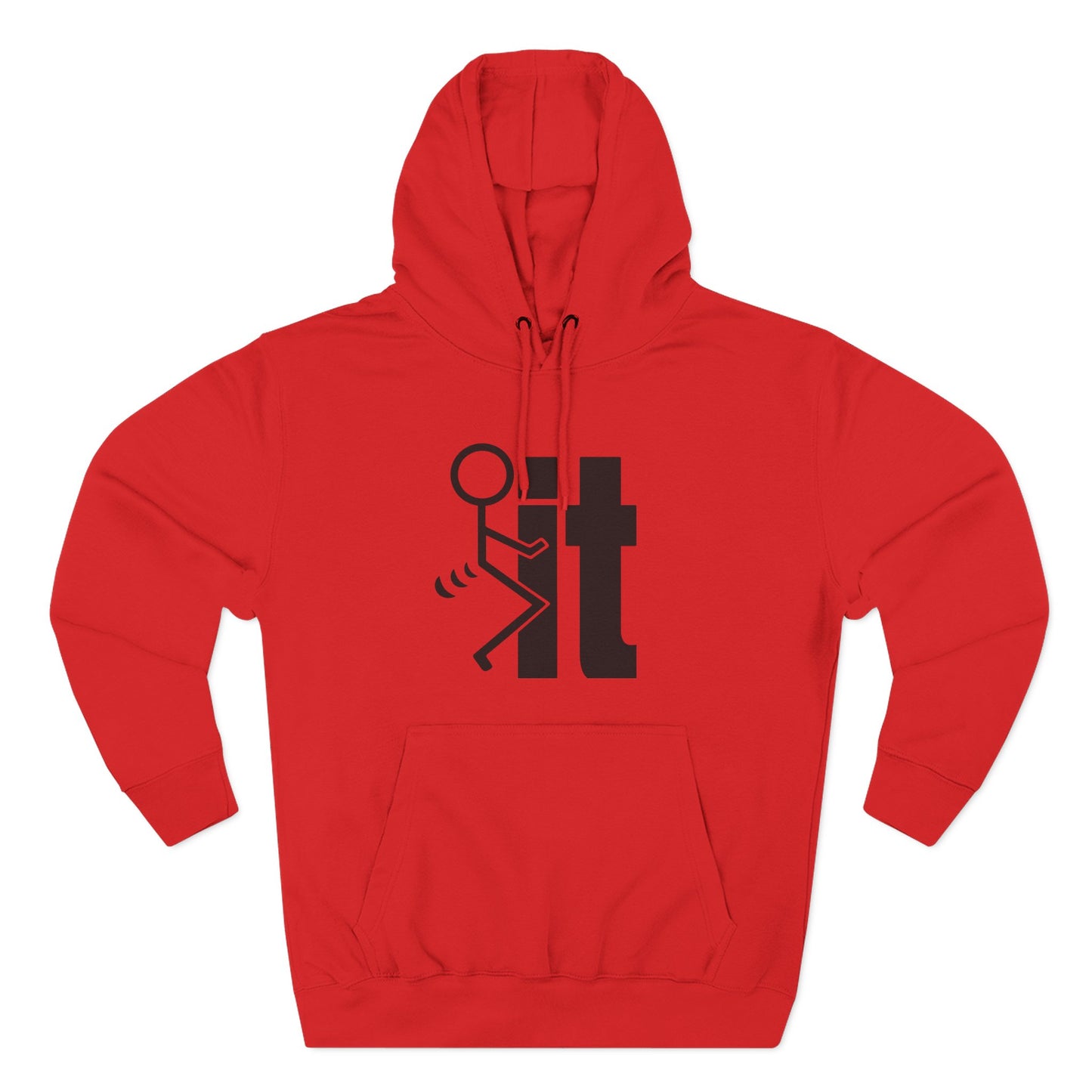 Stick Figure 'Fuck It'- Fleece Hoodie