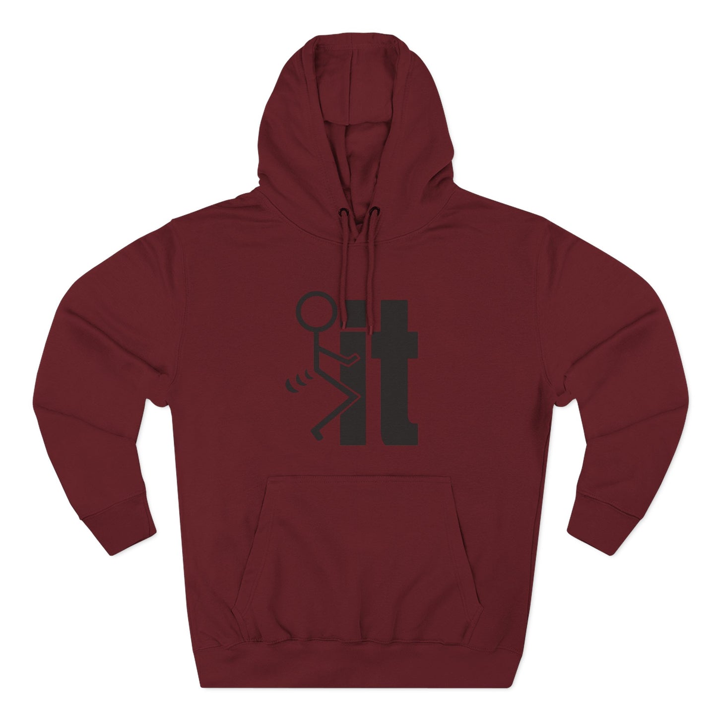 Stick Figure 'Fuck It'- Fleece Hoodie