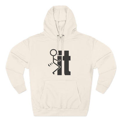 Stick Figure 'Fuck It'- Fleece Hoodie