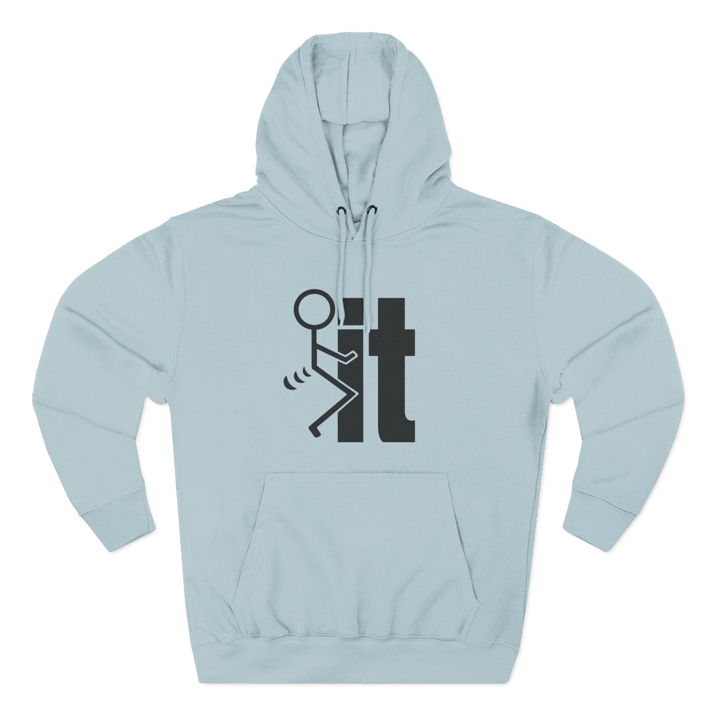 Stick Figure 'Fuck It'- Fleece Hoodie