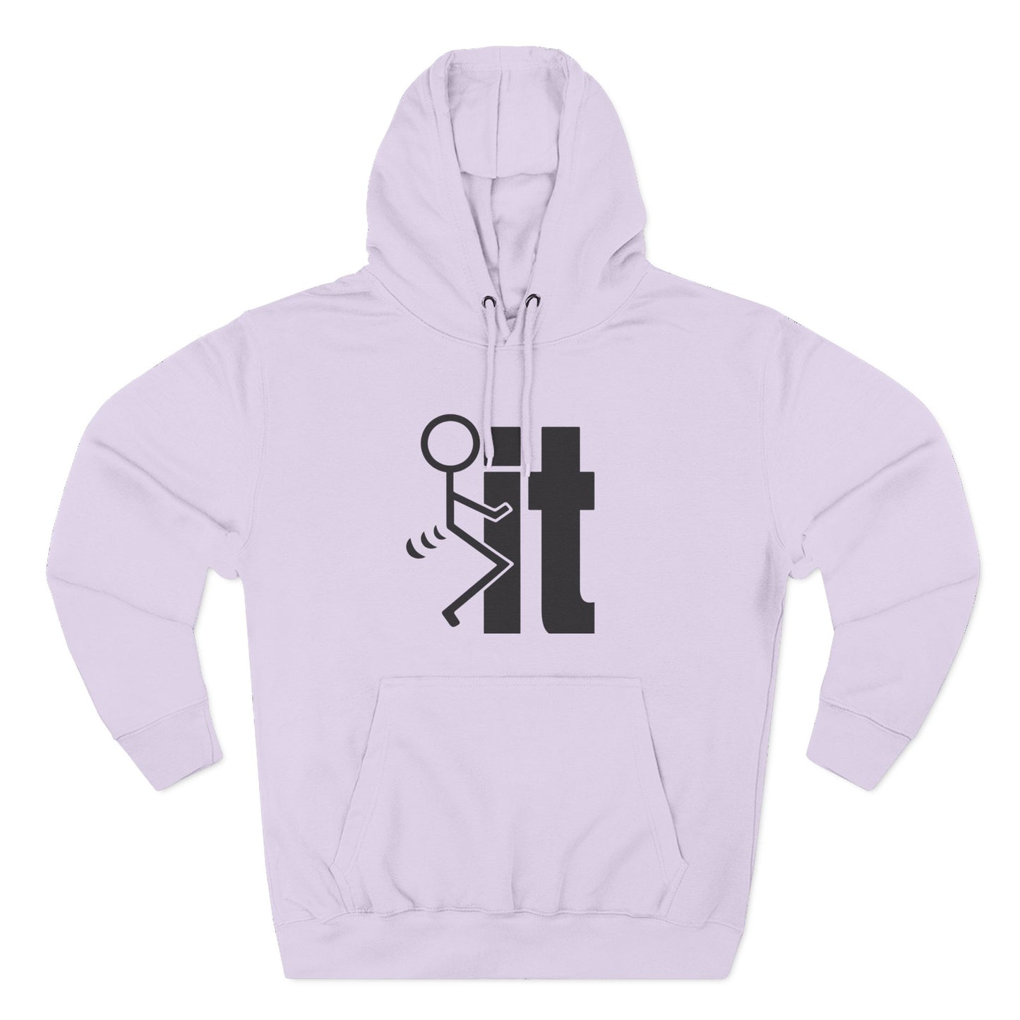 Stick Figure 'Fuck It'- Fleece Hoodie