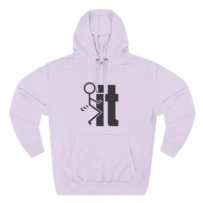 Stick Figure 'Fuck It'- Fleece Hoodie