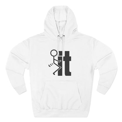 Stick Figure 'Fuck It'- Fleece Hoodie