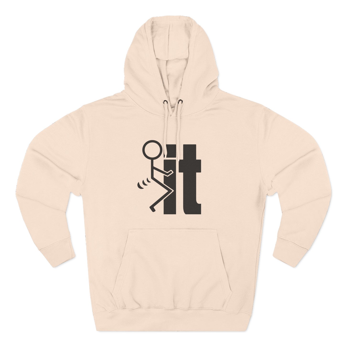 Stick Figure 'Fuck It'- Fleece Hoodie
