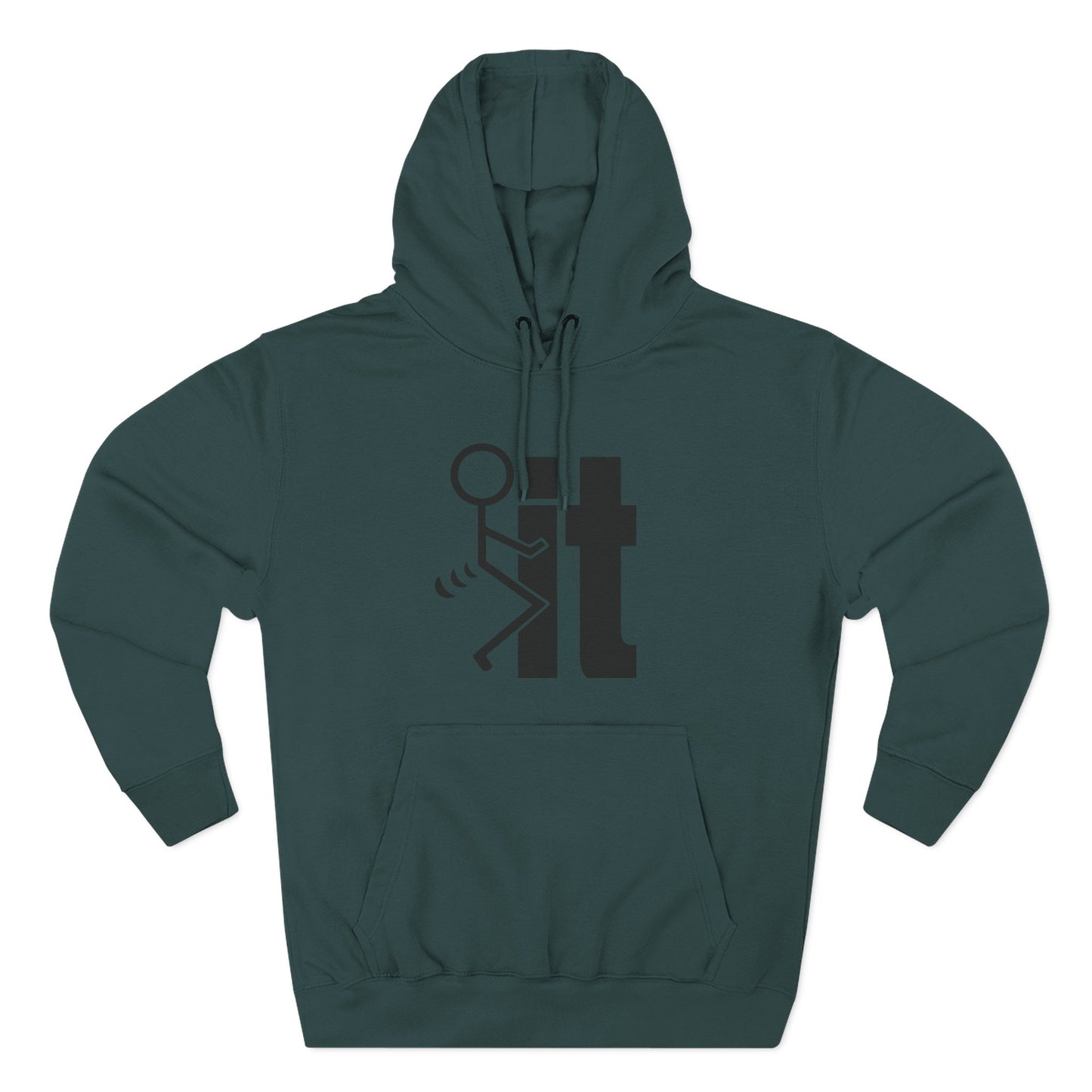 Stick Figure 'Fuck It'- Fleece Hoodie