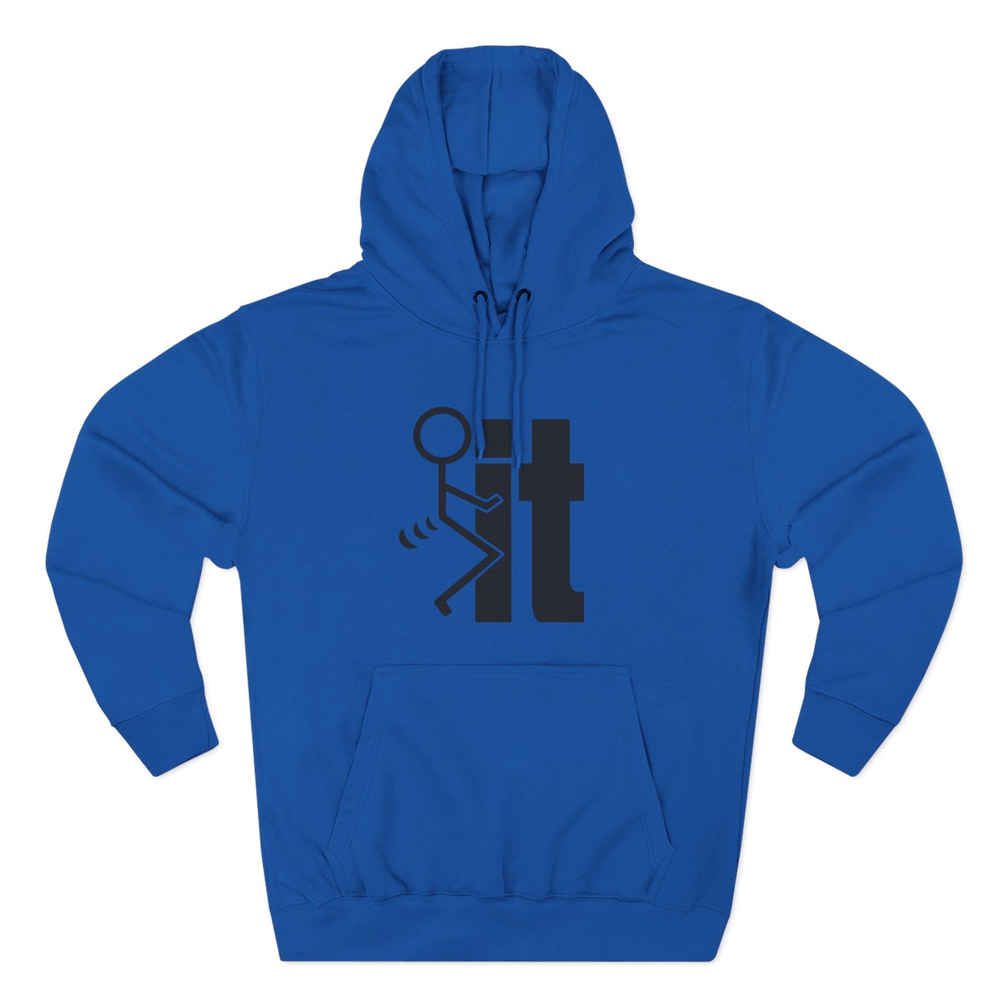 Stick Figure 'Fuck It'- Fleece Hoodie