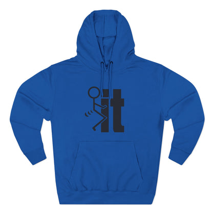 Stick Figure 'Fuck It'- Fleece Hoodie